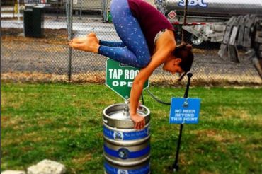 Stretch & Sip Yoga in the Tap Room at Switchback